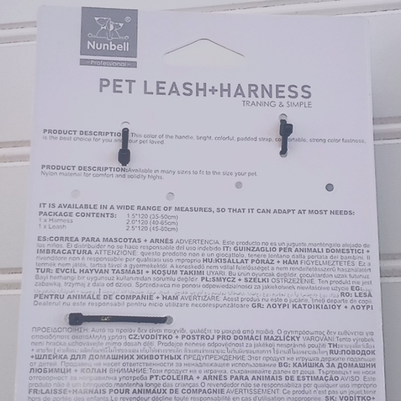 Nunbell Two Tone Nylon Pet Leash & Harness Set - Picture 7 of 11